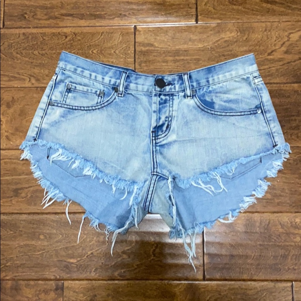 TOBI distressed jeans shorts